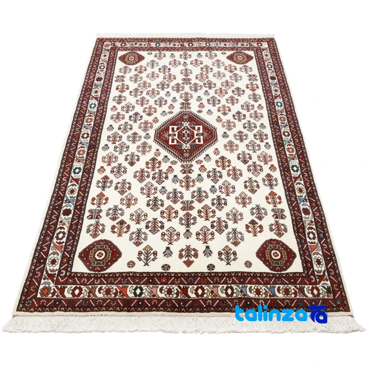 C Persia Handwoven Rug Elegant Design - Edge view showing border and finishing