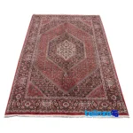 Cypress Handwoven Rug Red 202x120x1 cm binding and edges (Corner detail)