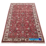 Persia Handwoven Carpet Stunning Red Design border and finishing (Edge view)