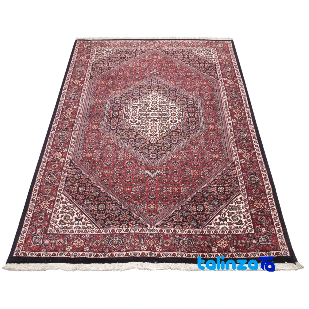 Si Persia Handwoven Rug Elegant Design binding and edges (Corner detail)