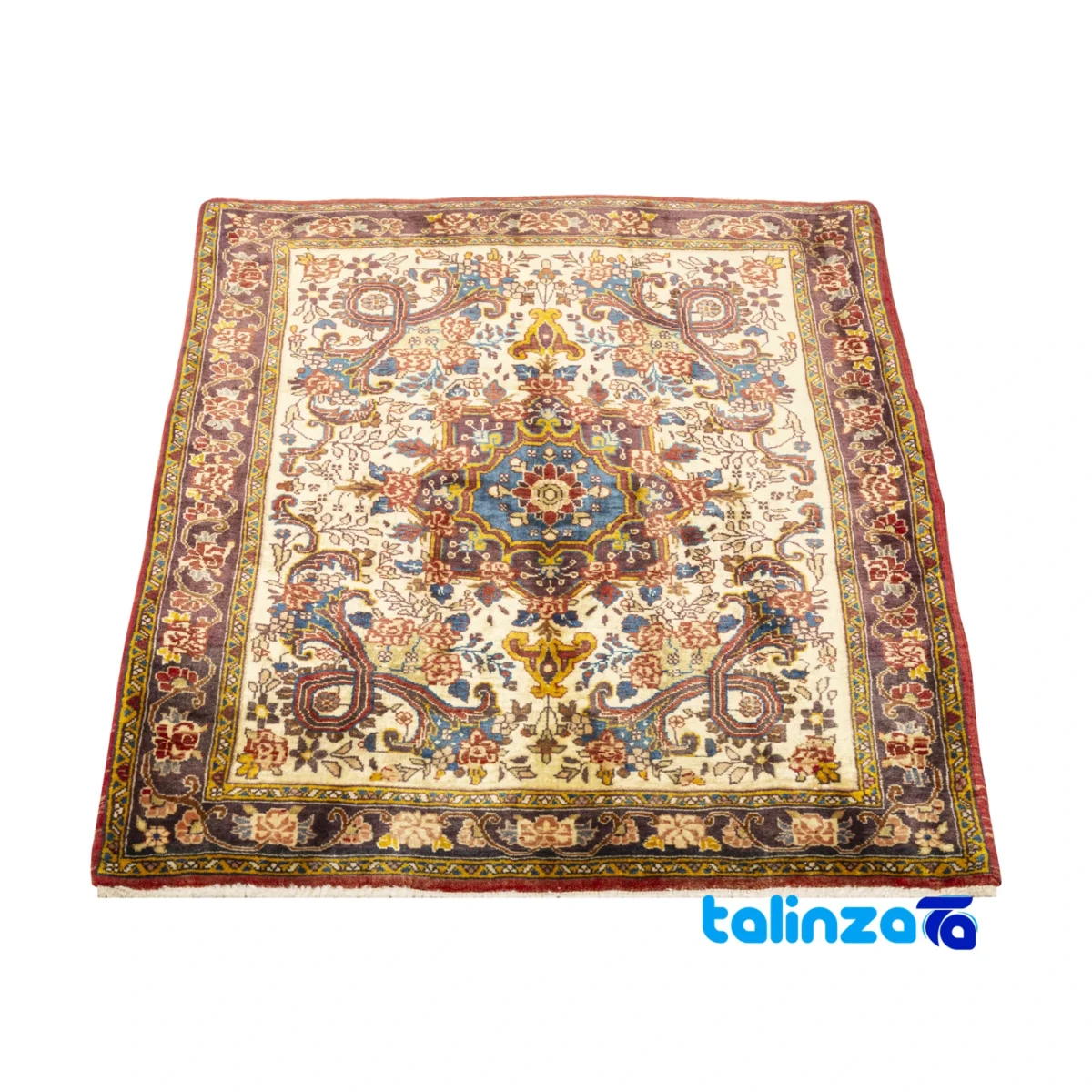 Bijar Handwoven Rug Unique Design border and finishing (Edge view)