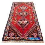 Si Persia Handwoven Rug Red - Edge view showing border and finishing