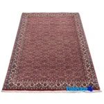 Cypress Handwoven Carpet Rectangular Luxurious Red - Corner detail showing binding and edges