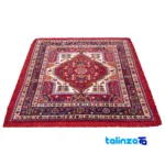 Corner detail of Cypress Persian Handwoven Rug - Traditional Natural Dye binding and edges
