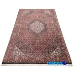 Si Persia Handwoven Carpet Red Design - Corner detail showing binding and edges