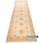 Cypress Handwoven Runner Rug Elegant Gold Design binding and edges (Corner detail)