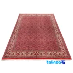 Corner detail of C Persia Handwoven Rug Elegant Design binding and edges