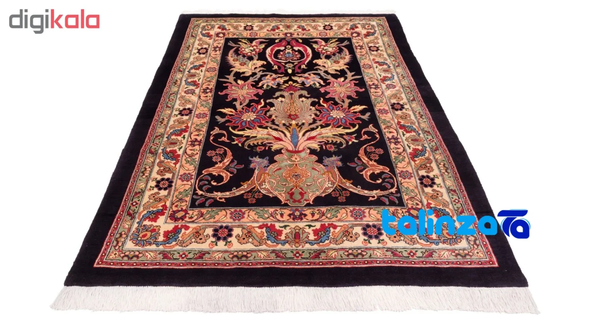 Si Persia Handwoven Rug Floral Design 234 × - Corner detail showing binding and edges