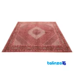 Corner detail of C Persia Handwoven Rug Stunning Design binding and edges