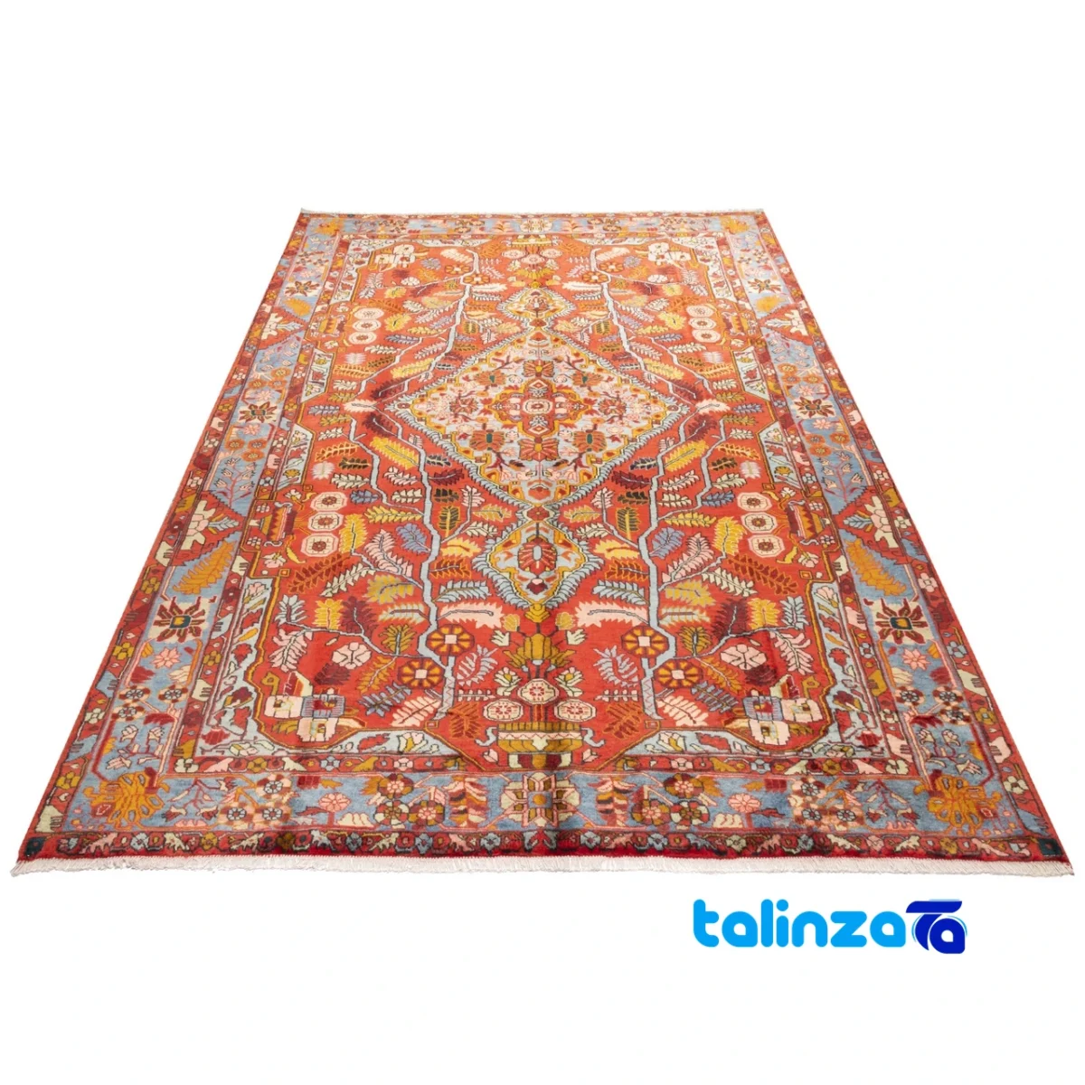C Persia Handwoven Rug Elegant Design - Edge view showing border and finishing