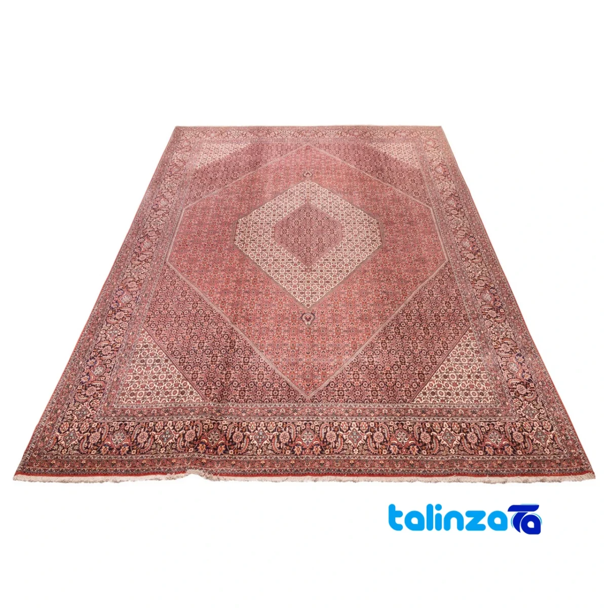 Si Persia Handwoven Rug Luxurious Design - Edge view showing border and finishing