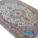 Nain Handwoven Carpet Latchak Design Cream border and finishing (Edge view)