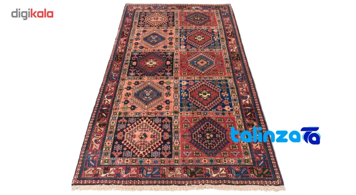 Se Persia Handwoven Carpet - Colorful Design - Edge view showing border and finishing