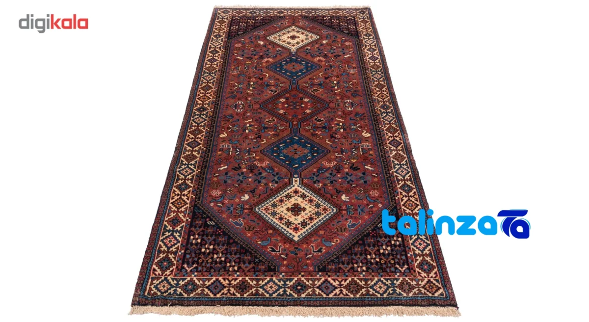 C Persia Handwoven Rug Unique Design - Edge view showing border and finishing