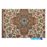 MS Handwoven Rug Latchak Toranj Cream border and finishing (Edge view)