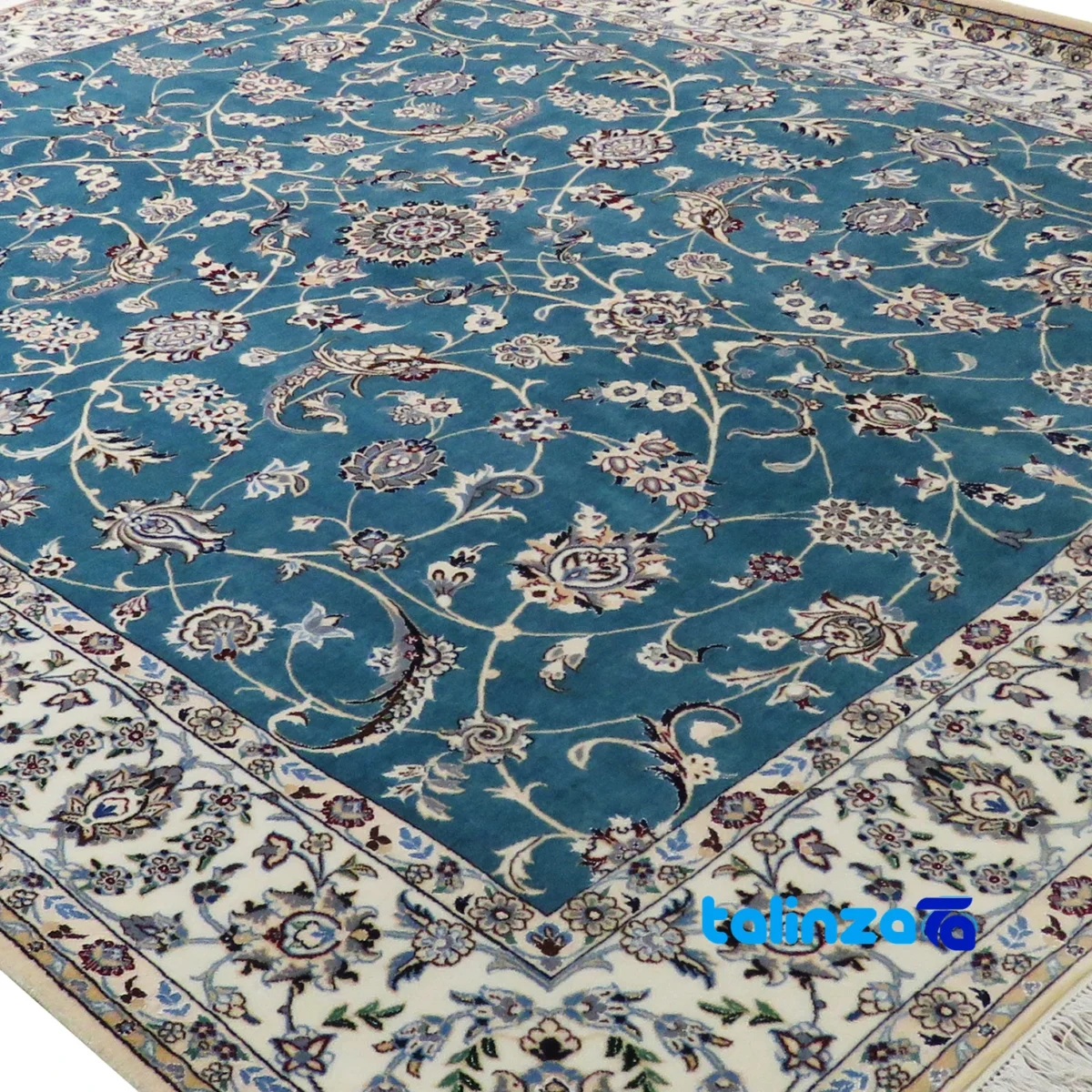 Nain Handwoven Carpet 5. Stunning Design binding and edges (Corner detail)