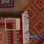 Yelmeh Handcrafted Rug Cream Geometric Design border and finishing (Edge view)
