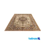 Khorasan Handwoven Carpet - Traditional Design - Edge view showing border and finishing