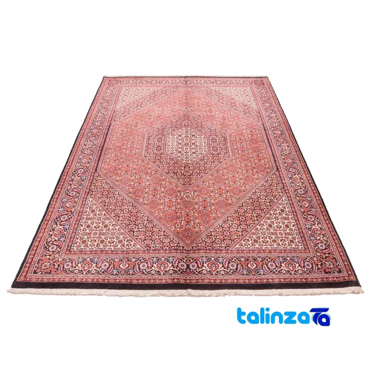 C Persia Handwoven Rug Luxurious Design - Corner detail showing binding and edges