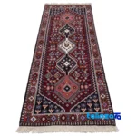 Si Persia Handwoven Runner Vibrant Red finish and material detail view)