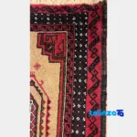 Turkmen Handmade Carpet Stylish Brown border and finishing (Edge view)