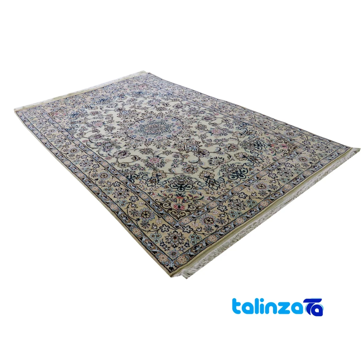 Nain Handwoven Carpet Lajchak Design 9-Layer 210x135 cm - Edge view showing border and finishing