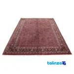 Si Persia Handwoven Carpet Elegant Design - Edge view showing border and finishing