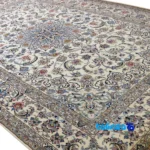 Nain Handwoven Area Rug Elegant Design border and finishing (Edge view)