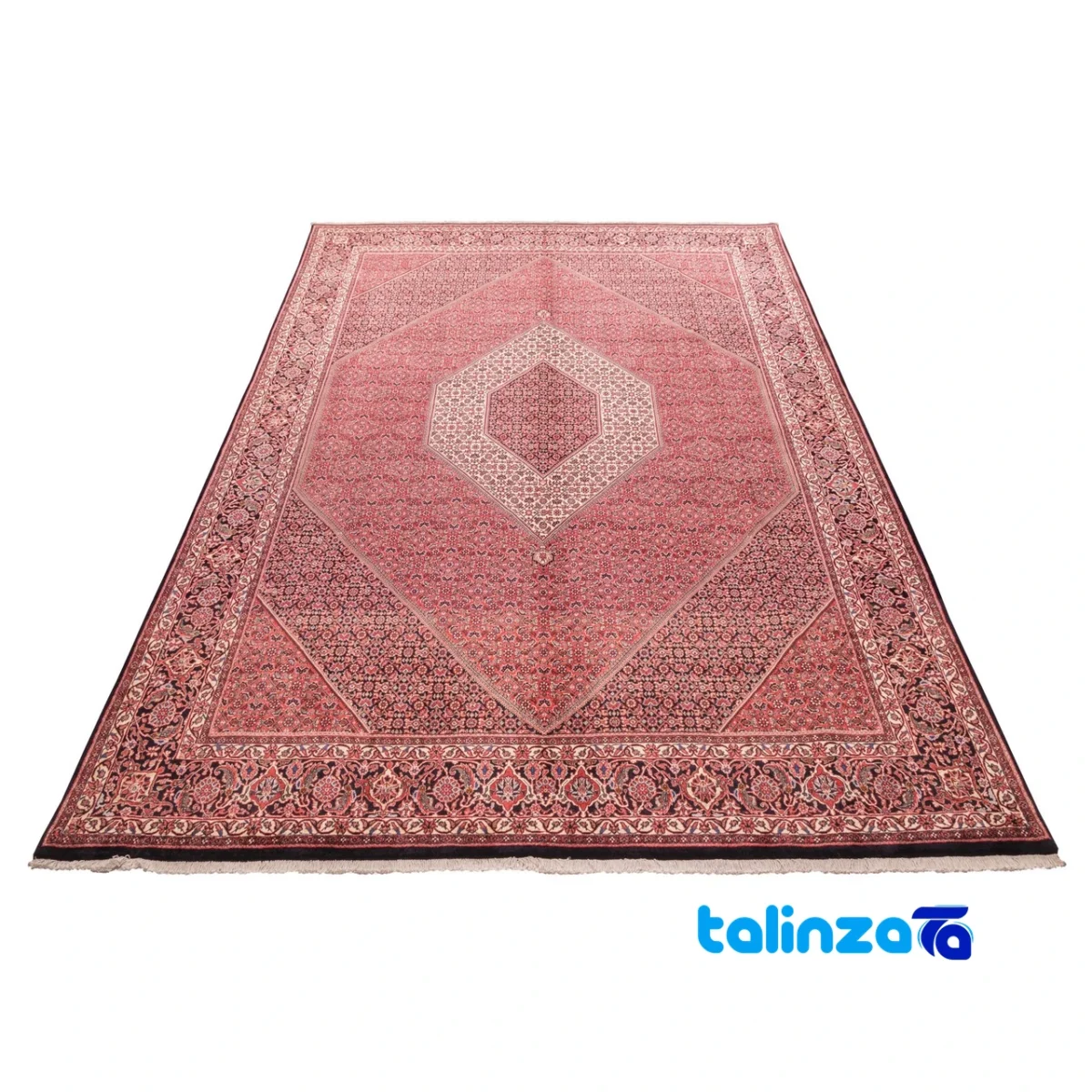 C Persia Handwoven Rug Captivating Design 358 x 249 - Corner detail showing binding and edges