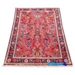 Persia Handwoven Carpet Red 125 x 82 - Corner detail showing binding and edges