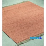 Moroccan Handwoven Carpet Peach border and finishing (Edge view)