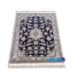 Edge view of Nain Handwoven Carpet - Traditional Natural Dyes border and finishing