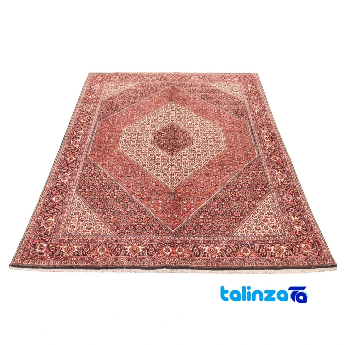 Cypress Persian Handwoven Rug Red border and finishing (Edge view)