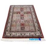 Persia Handwoven Rug Colorful Design border and finishing (Edge view)
