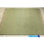 Moroccan Handwoven Rug Green border and finishing (Edge view)