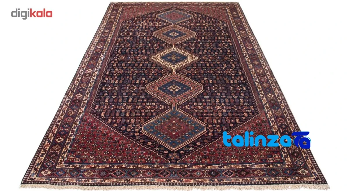 Corner detail of C Persia Handwoven Rug Elegant Design 198 × binding and edges