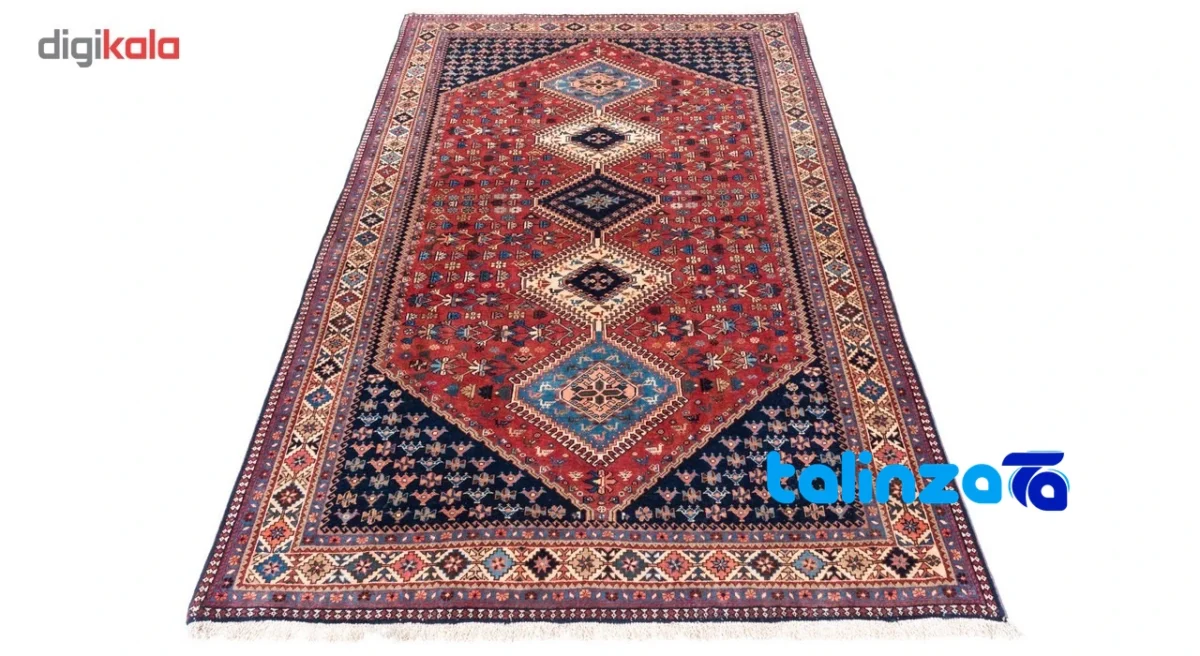 Si Persia Handwoven Carpet Red Elegant Design binding and edges (Corner detail)
