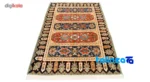 Corner detail of Si Persia Handwoven Rug Geometric Design binding and edges