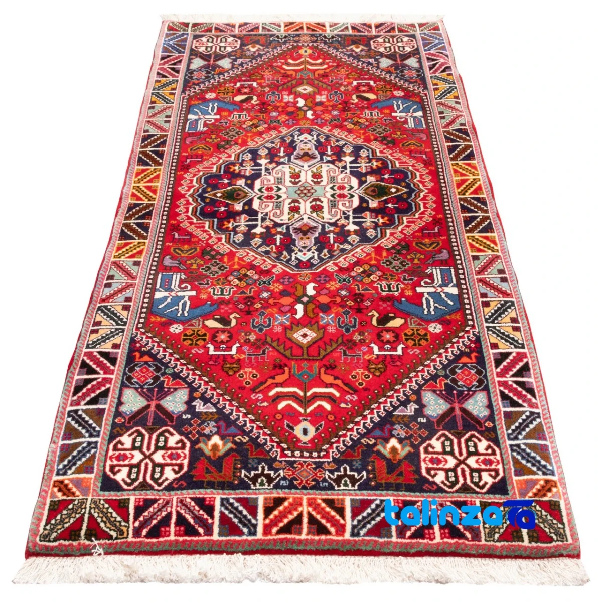 Si Persia Handwoven Runner Rug Luxurious Red border and finishing (Edge view)