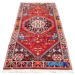 Si Persia Handwoven Runner Rug Luxurious Red border and finishing (Edge view)