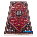 Corner detail of Persia Handwoven Carpet Stylish Design Hand wash binding and edges