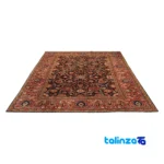 Corner detail of Malayer Handwoven Carpet Elegant Design binding and edges