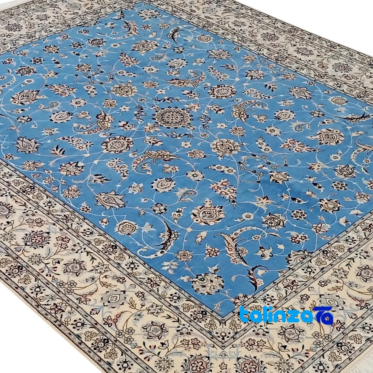 Nain Handwoven Carpet 5. Stunning Design border and finishing (Edge view)