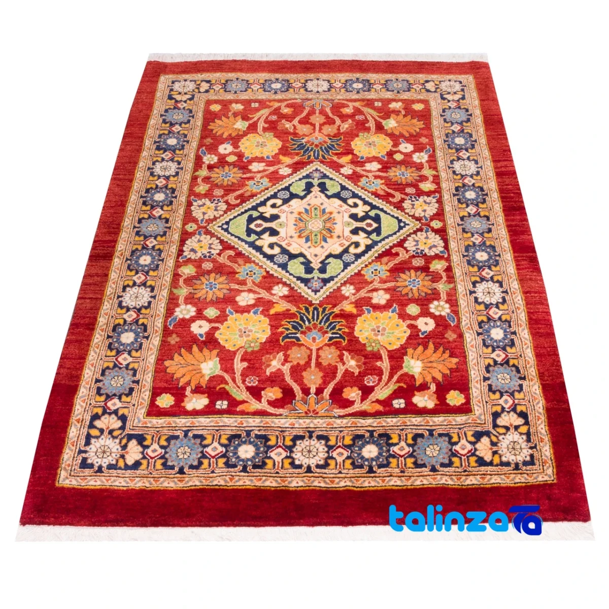 C Persia Handwoven Rug Luxurious Design binding and edges (Corner detail)