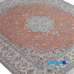 Nain Handwoven Carpet Model 978 Copper Background - Edge view showing border and finishing