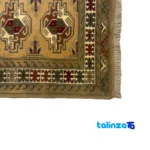 Turkmen Handwoven Rug 0. Unique Design border and finishing (Edge view)