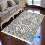 Hirad Handwoven Area Rug Elegant Design - Edge view showing border and finishing