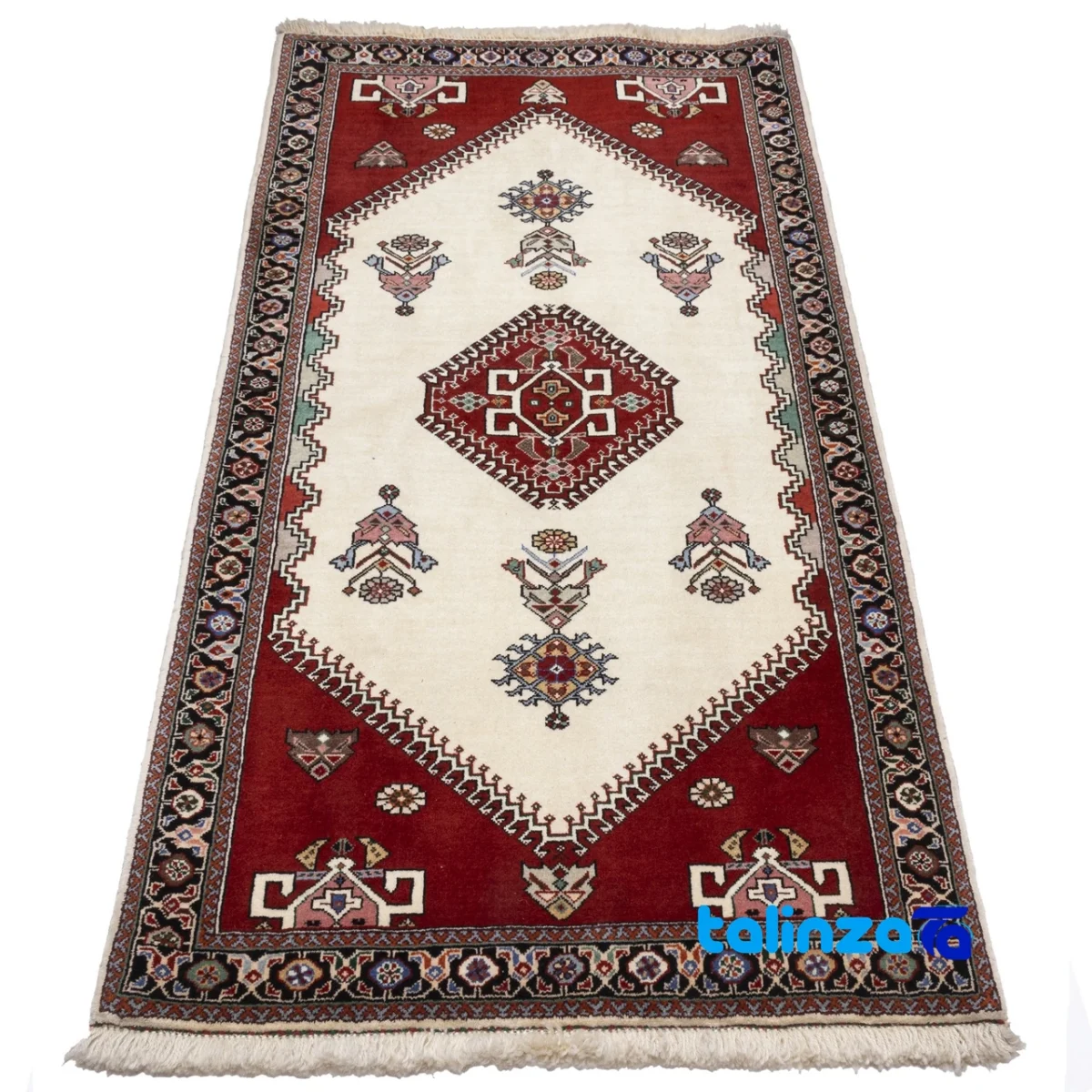 Si Persia Handwoven Runner Cream Design 84x157x2 cm finish and material detail view)