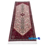 Cypress Persian Handwoven Runner Rug Cream binding and edges (Corner detail)