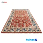 Edge view of Handwoven Carpet by Faraahan - Red Design 204 × border and finishing